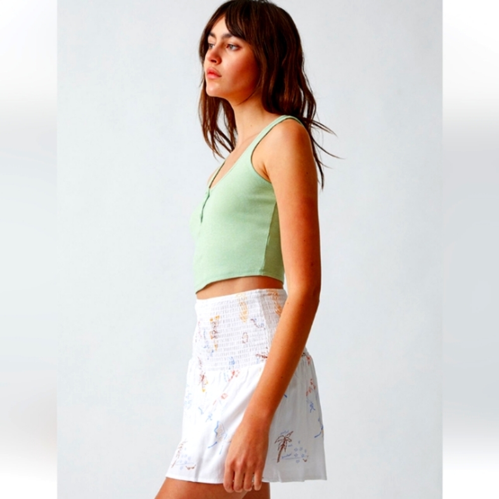 Smocked Mini Skirt From LA Hearts,Large, Floral